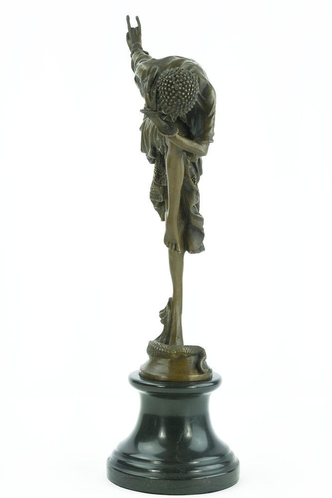 Art Deco Style Bronze Dancer Sculpture Snake Dancer Chiparus Bronze Statue Art Deco Bronze Statue Dancing Female Art Deco Bronze Female