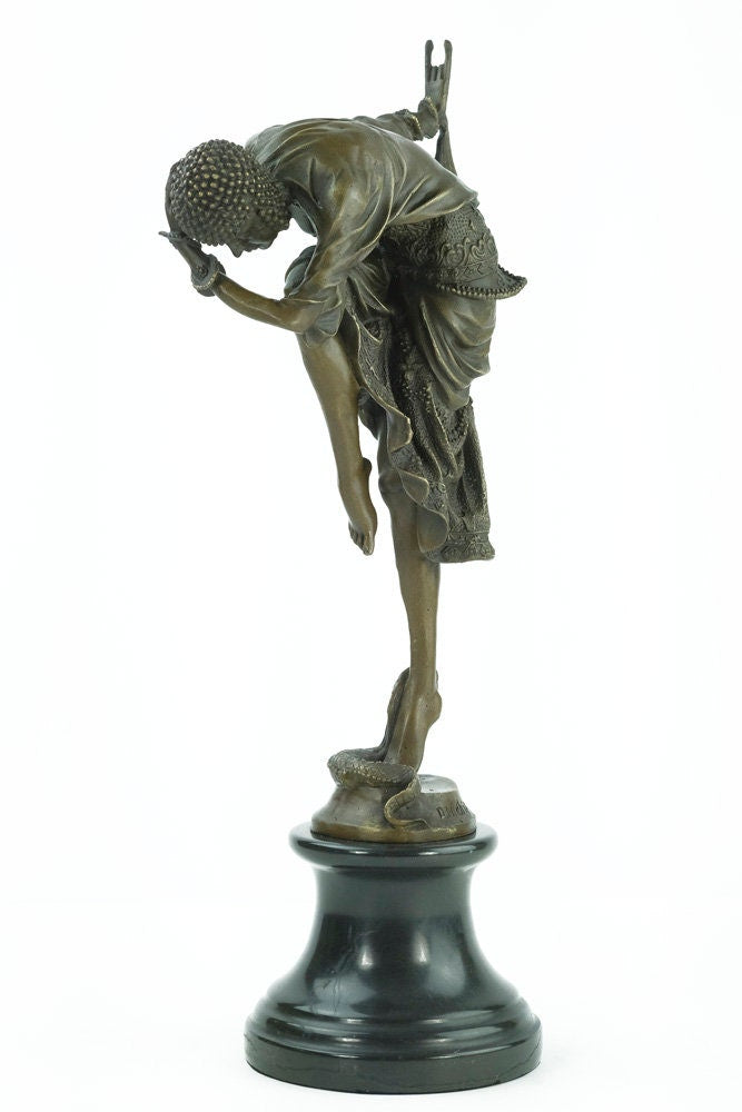 Art Deco Style Bronze Dancer Sculpture Snake Dancer Chiparus Bronze Statue Art Deco Bronze Statue Dancing Female Art Deco Bronze Female
