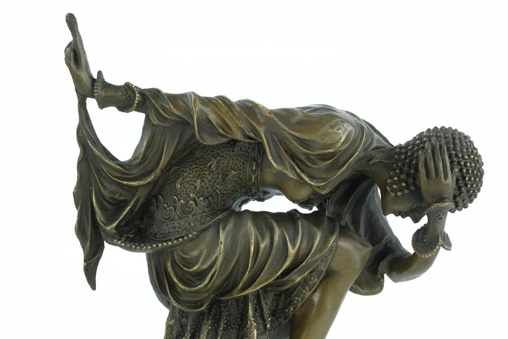 Art Deco Style Bronze Dancer Sculpture Snake Dancer Chiparus Bronze Statue Art Deco Bronze Statue Dancing Female Art Deco Bronze Female