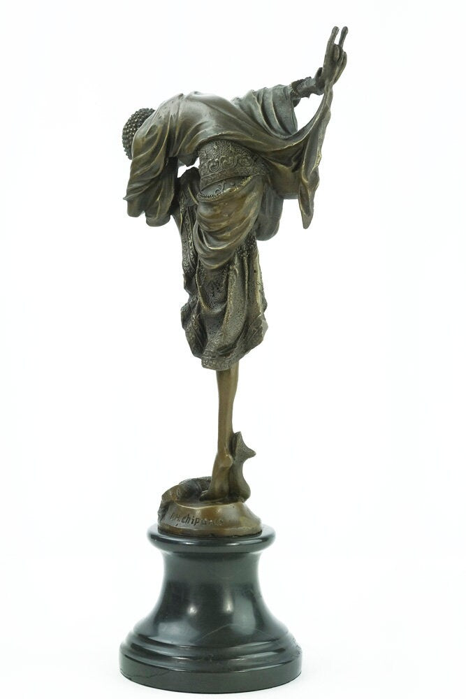 Art Deco Style Bronze Dancer Sculpture Snake Dancer Chiparus Bronze Statue Art Deco Bronze Statue Dancing Female Art Deco Bronze Female