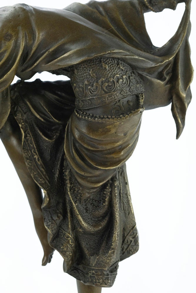 Art Deco Style Bronze Dancer Sculpture Snake Dancer Chiparus Bronze Statue Art Deco Bronze Statue Dancing Female Art Deco Bronze Female
