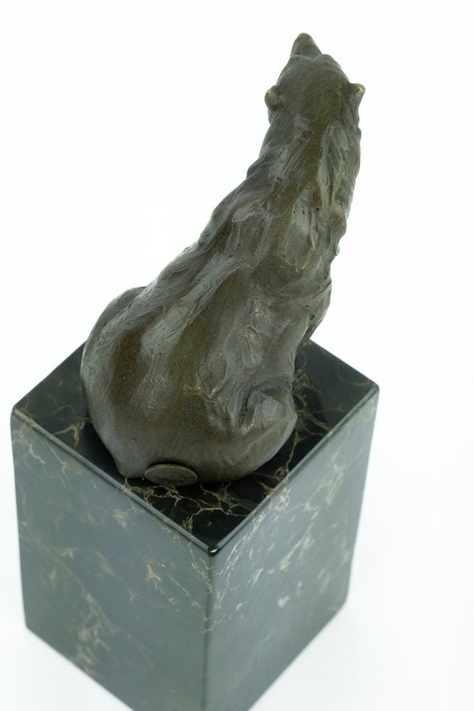 Bronze Bear Sculpture Animal Art Figurine Bronze Wildlife Sculpture Sitting Bear Statue Bronze Art Sculpture Animal Decoration