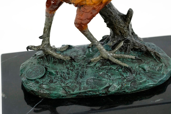 Bronze Pheasant Sculpture Animal Art Figurine Bronze Bird Art Pheasant Statue Hunting Decoration English Grouse Sculpture Animal Figurine