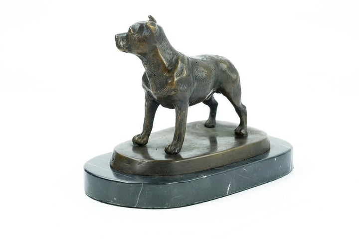 Bronze Staffordshire Bull Terrier Sculpture Dog Figurine Bronze Dog Statue Bull Terrier Art Animal Dog Lovers Gift Bronze Dog Art Sculpture