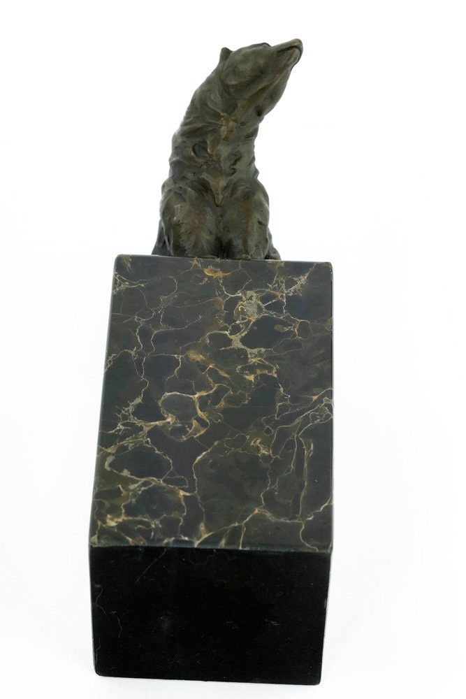 Bronze Bear Sculpture Animal Art Figurine Bronze Wildlife Sculpture Sitting Bear Statue Bronze Art Sculpture Animal Decoration