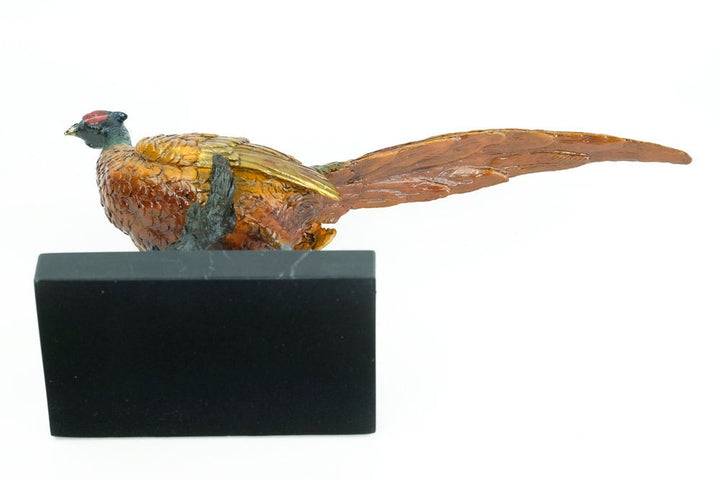 Bronze Pheasant Sculpture Animal Art Figurine Bronze Bird Art Pheasant Statue Hunting Decoration English Grouse Sculpture Animal Figurine