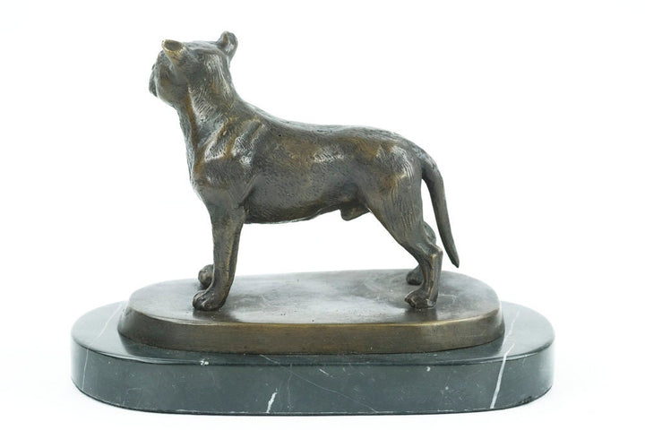 Bronze Staffordshire Bull Terrier Sculpture Dog Figurine Bronze Dog Statue Bull Terrier Art Animal Dog Lovers Gift Bronze Dog Art Sculpture