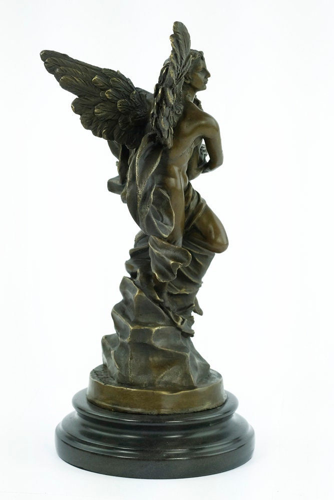 Bronze Cupid and Psyche Statue Bronze Mythology Statue Loving Couple Figurine Bronze Art Statue Amor and Psyche Love Art Gift Love Sculpture