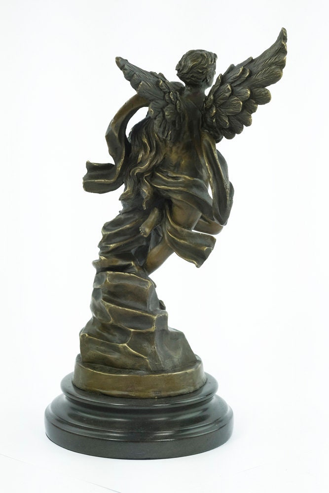 Bronze Cupid and Psyche Statue Bronze Mythology Statue Loving Couple Figurine Bronze Art Statue Amor and Psyche Love Art Gift Love Sculpture