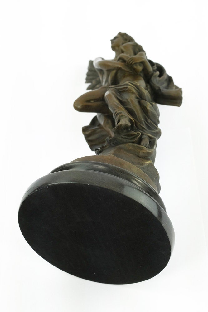 Bronze Cupid and Psyche Statue Bronze Mythology Statue Loving Couple Figurine Bronze Art Statue Amor and Psyche Love Art Gift Love Sculpture