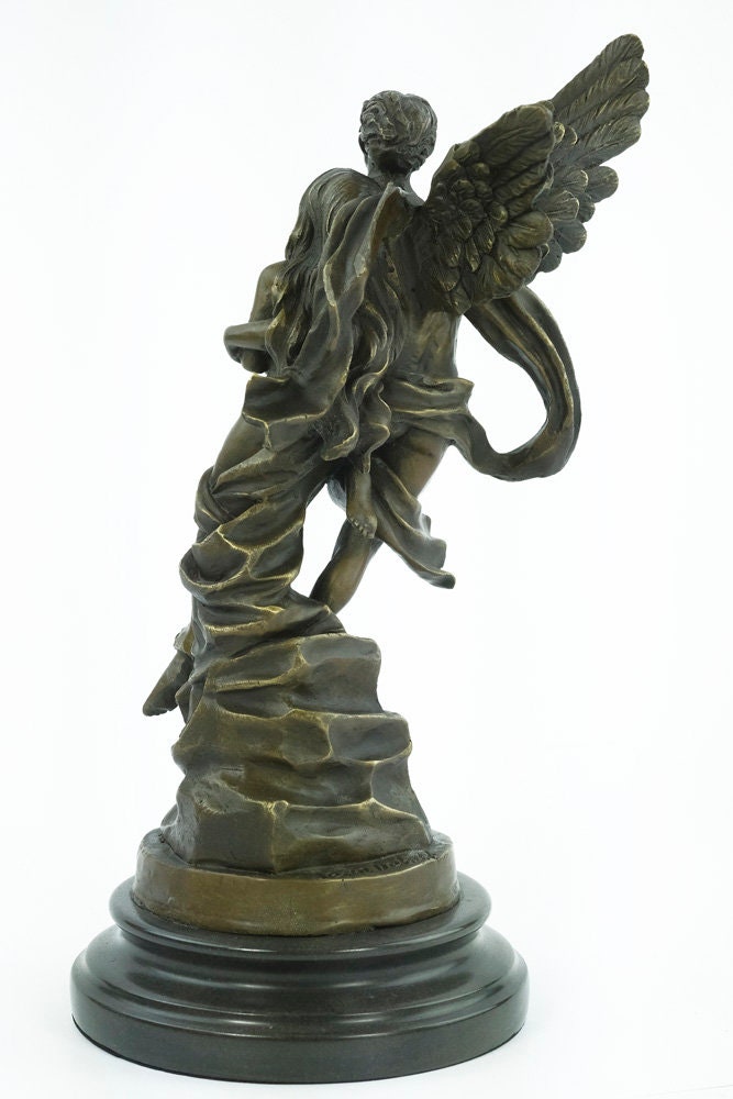 Bronze Cupid and Psyche Statue Bronze Mythology Statue Loving Couple Figurine Bronze Art Statue Amor and Psyche Love Art Gift Love Sculpture