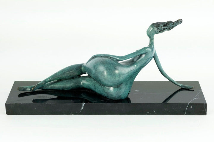Large Bronze Female Sculpture Relaxing Female Nude Art Figurine Contemporary Bronze Statue Modern Bronze Female Sculpture Female Art