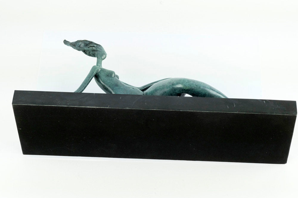 Large Bronze Female Sculpture Relaxing Female Nude Art Figurine Contemporary Bronze Statue Modern Bronze Female Sculpture Female Art