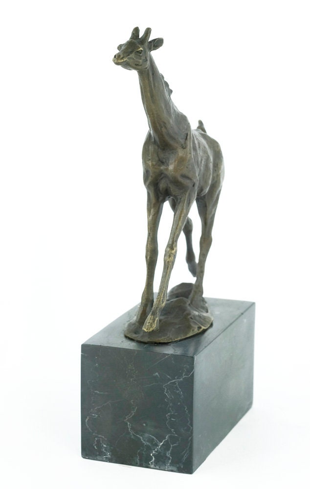 Bronze Giraffe Sculpture Animal Art Statue Running Giraffe Sculpture Bronze Giraffe Statue Wildlife Sculpture Giraffe Art Giraffe Gift