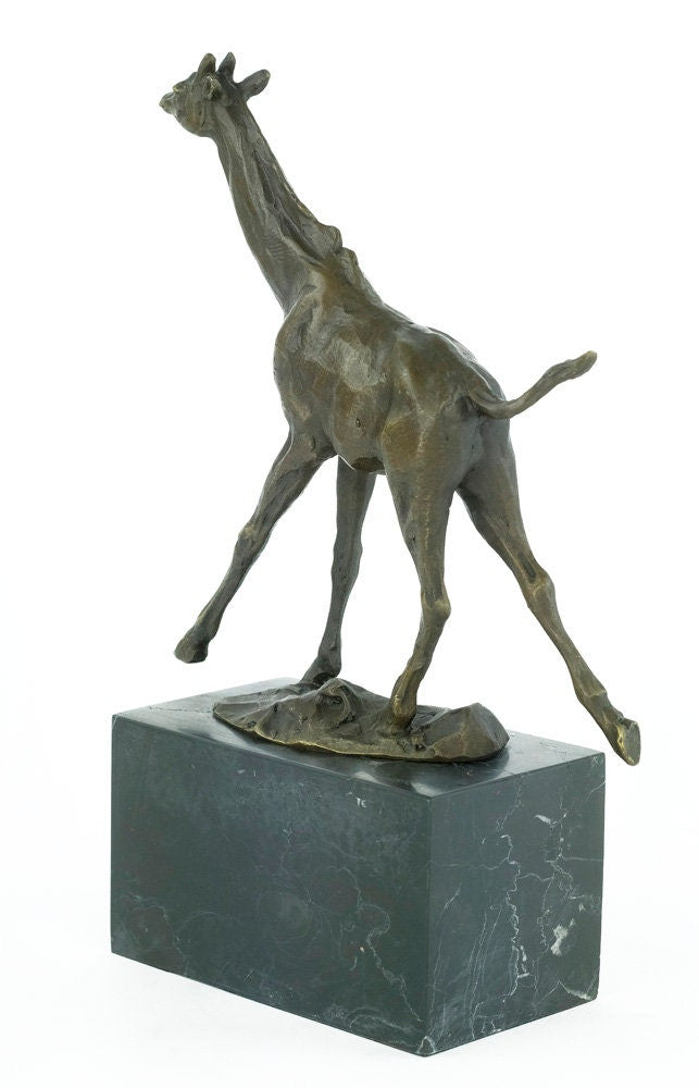 Bronze Giraffe Sculpture Animal Art Statue Running Giraffe Sculpture Bronze Giraffe Statue Wildlife Sculpture Giraffe Art Giraffe Gift