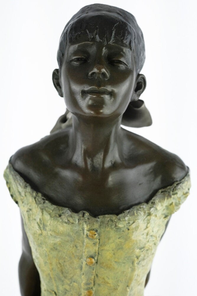 Large Bronze Ballerina Sculpture Bronze Dancer Degas Statue Little Dancer Aged Fourteen Sculpture Edgar Degas Bronze Dancer Art Deco Statue