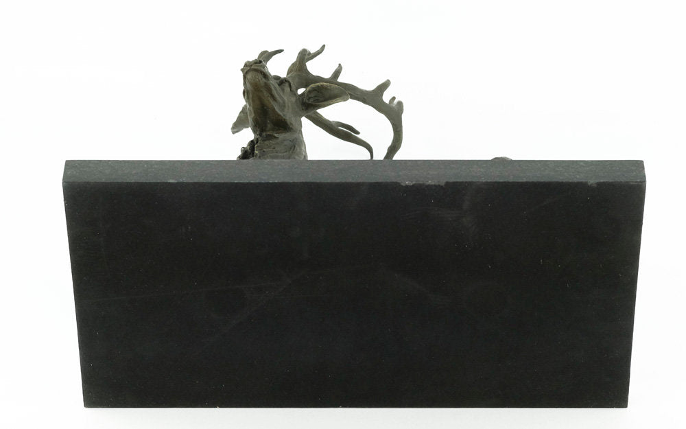 Large Bronze Deer Sculpture Thomas Francois Cartier Bronze Hunting Statue Red Deer Sculpture Lying Deer Sculpture Animal Art Figurine Hunt