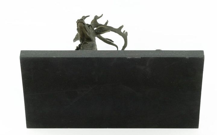 Large Bronze Deer Sculpture Thomas Francois Cartier Bronze Hunting Statue Red Deer Sculpture Lying Deer Sculpture Animal Art Figurine Hunt