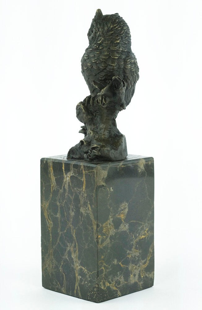Bronze Owl Sculpture Animal Art Figurine Owl on Branch Bronze Owl Statue Owl Lovers Gift Owl Decoration Owl Art Object Bronze Owl Figurine