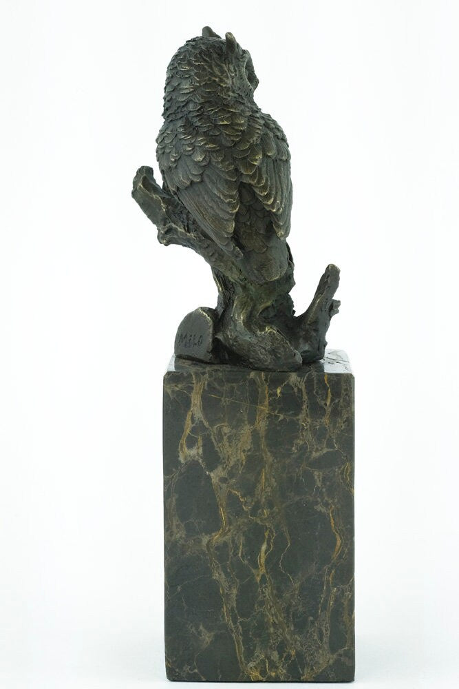 Bronze Owl Sculpture Animal Art Figurine Owl on Branch Bronze Owl Statue Owl Lovers Gift Owl Decoration Owl Art Object Bronze Owl Figurine