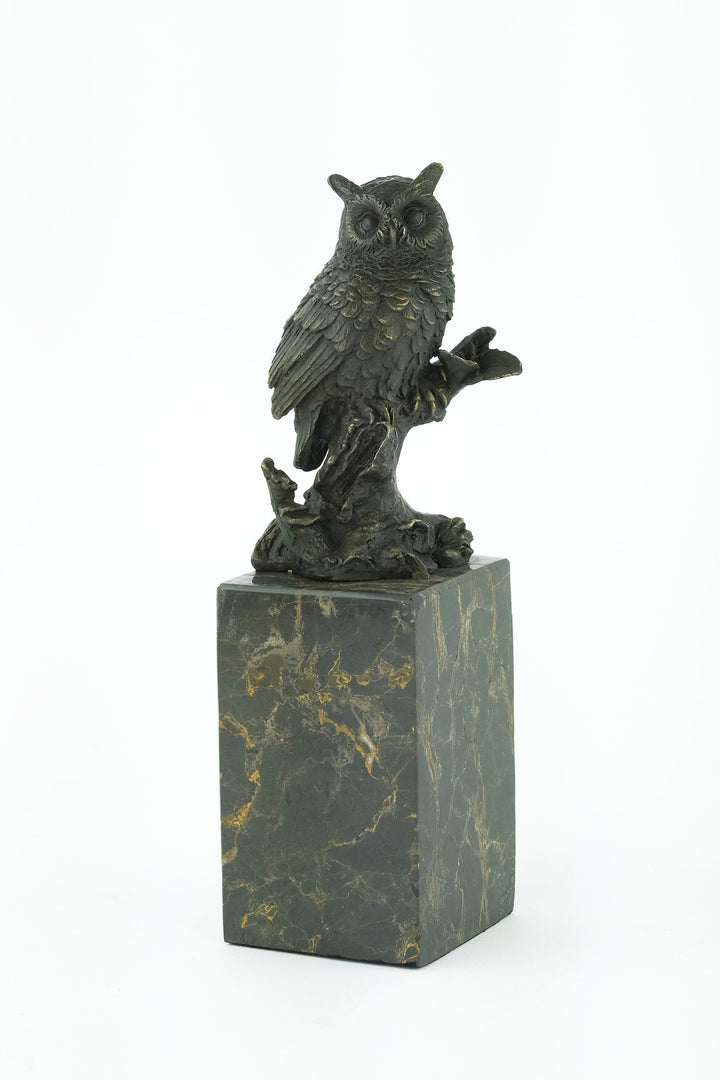 Bronze Owl Sculpture Animal Art Figurine Owl on Branch Bronze Owl Statue Owl Lovers Gift Owl Decoration Owl Art Object Bronze Owl Figurine