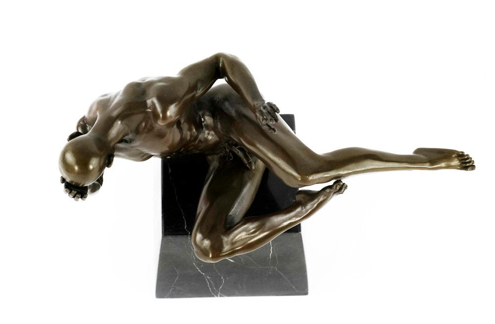Bronze Male Nude Sculpture Modern Bronze Art Statue Male Nude Statue Bronze Man Sculpture Erotic Art Statue Contemporary Art Figurine