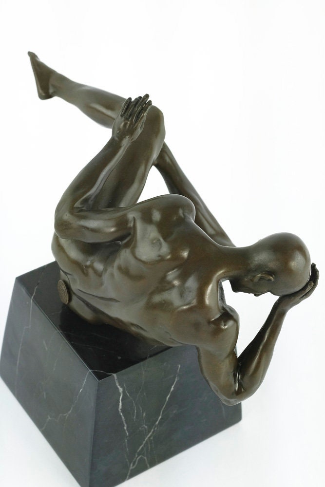 Bronze Male Nude Sculpture Modern Bronze Art Statue Male Nude Statue Bronze Man Sculpture Erotic Art Statue Contemporary Art Figurine