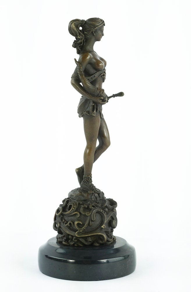 Bronze Amazon Sculpture Female Amazon Warrior Statue Bronze Female Warrior Statue Standing Female Sculpture Bronze Mythology Sculpture