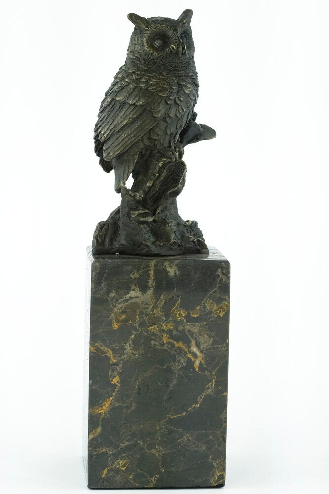 Bronze Owl Sculpture Animal Art Figurine Owl on Branch Bronze Owl Statue Owl Lovers Gift Owl Decoration Owl Art Object Bronze Owl Figurine
