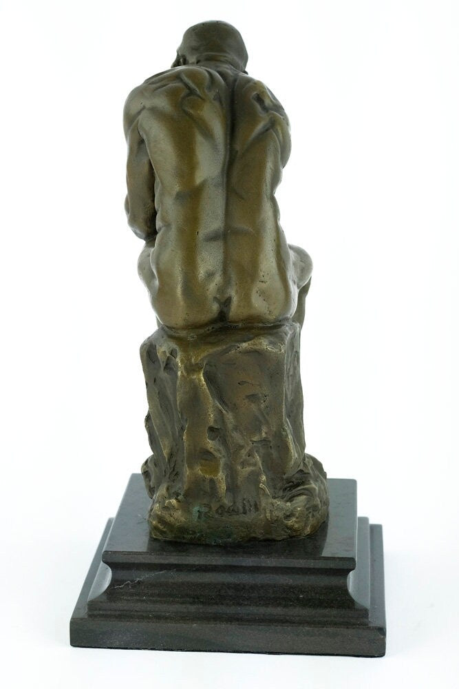 Bronze Sculpture The Thinker by Rodin Bronze Thinker Statue Auguste Rodin French Art Statue Thinking Male Decoration Famous Rodin Sculpture
