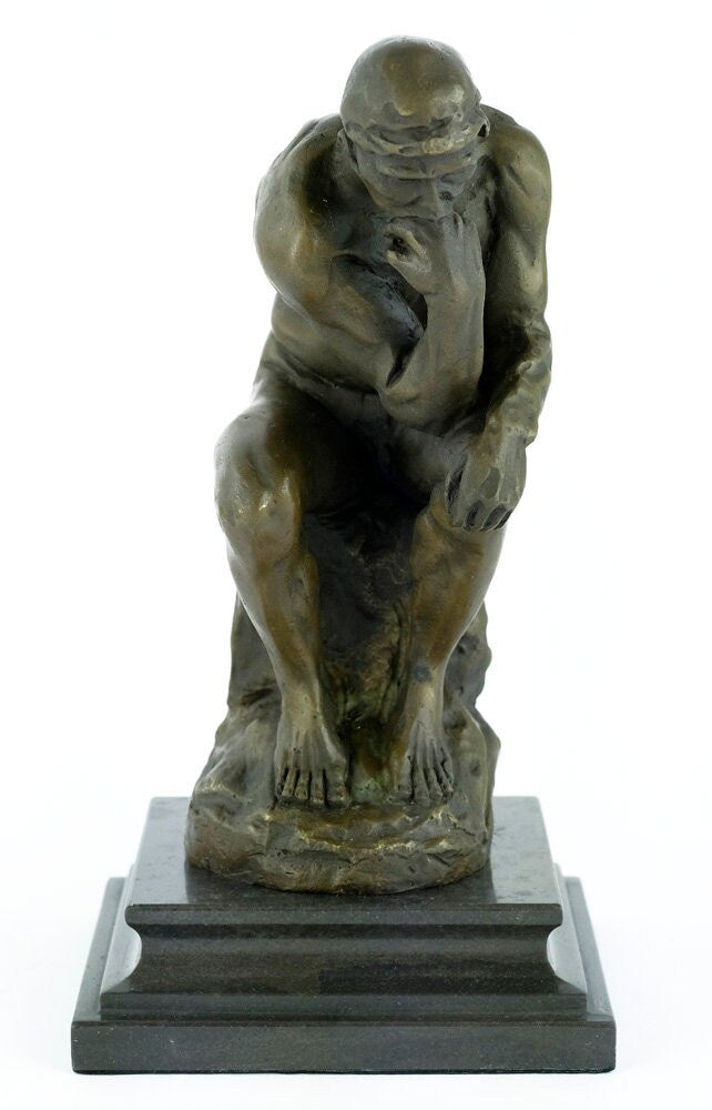 Bronze Sculpture The Thinker by Rodin Bronze Thinker Statue Auguste Rodin French Art Statue Thinking Male Decoration Famous Rodin Sculpture