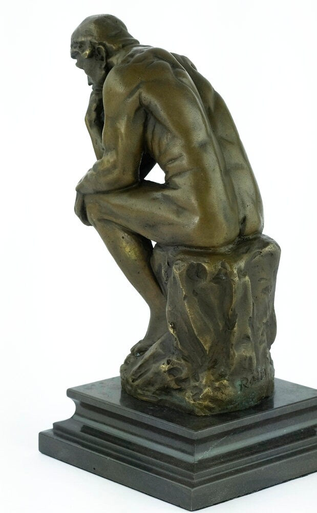 Bronze Sculpture The Thinker by Rodin Bronze Thinker Statue Auguste Rodin French Art Statue Thinking Male Decoration Famous Rodin Sculpture