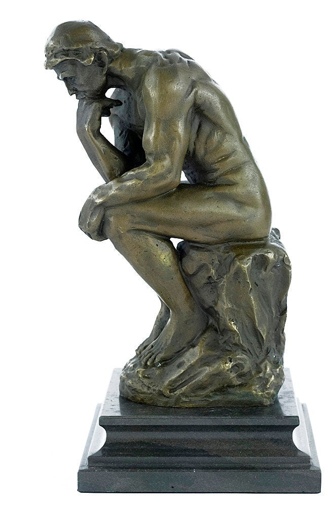 Bronze Sculpture The Thinker by Rodin Bronze Thinker Statue Auguste Rodin French Art Statue Thinking Male Decoration Famous Rodin Sculpture