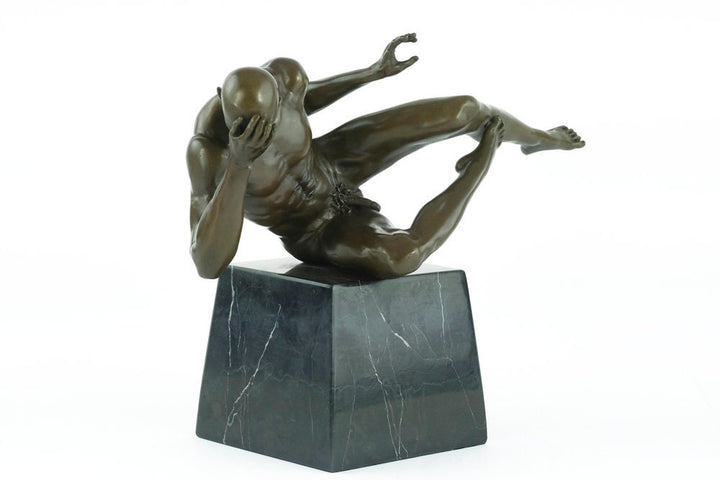 Bronze Male Nude Sculpture Modern Bronze Art Statue Male Nude Statue Bronze Man Sculpture Erotic Art Statue Contemporary Art Figurine