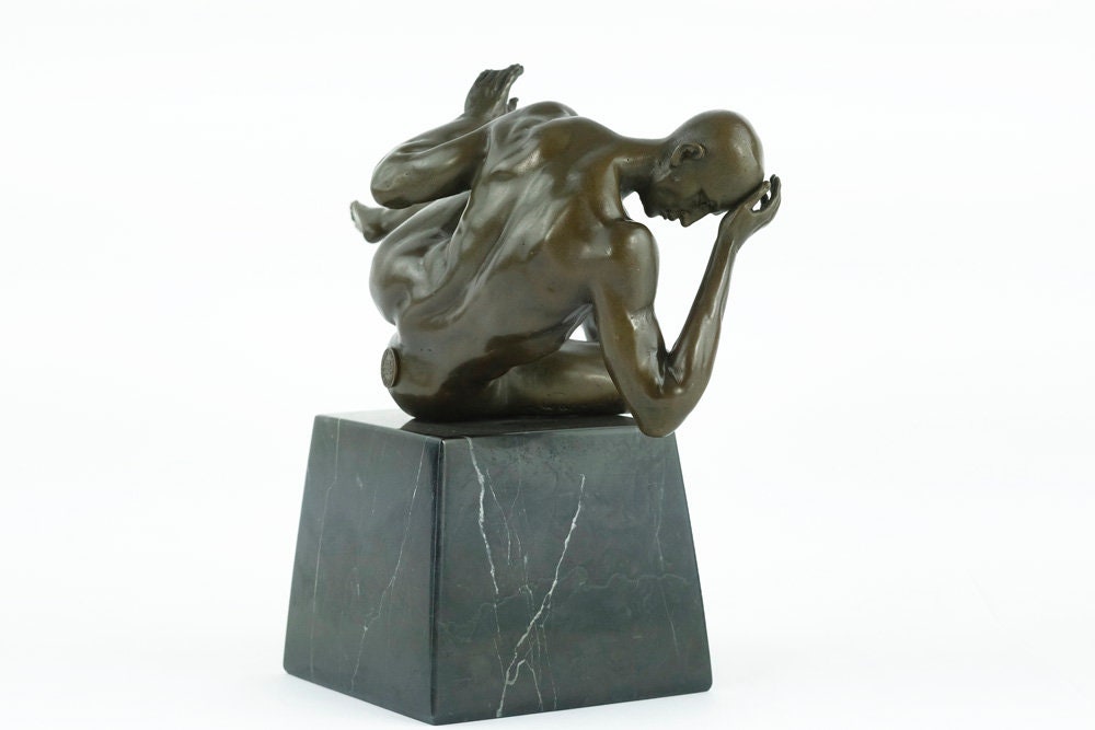 Bronze Male Nude Sculpture Modern Bronze Art Statue Male Nude Statue Bronze Man Sculpture Erotic Art Statue Contemporary Art Figurine