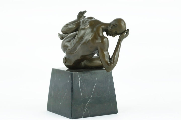 Bronze Male Nude Sculpture Modern Bronze Art Statue Male Nude Statue Bronze Man Sculpture Erotic Art Statue Contemporary Art Figurine