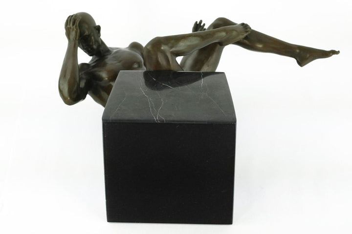 Bronze Male Nude Sculpture Modern Bronze Art Statue Male Nude Statue Bronze Man Sculpture Erotic Art Statue Contemporary Art Figurine