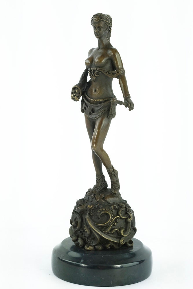 Bronze Amazon Sculpture Female Amazon Warrior Statue Bronze Female Warrior Statue Standing Female Sculpture Bronze Mythology Sculpture
