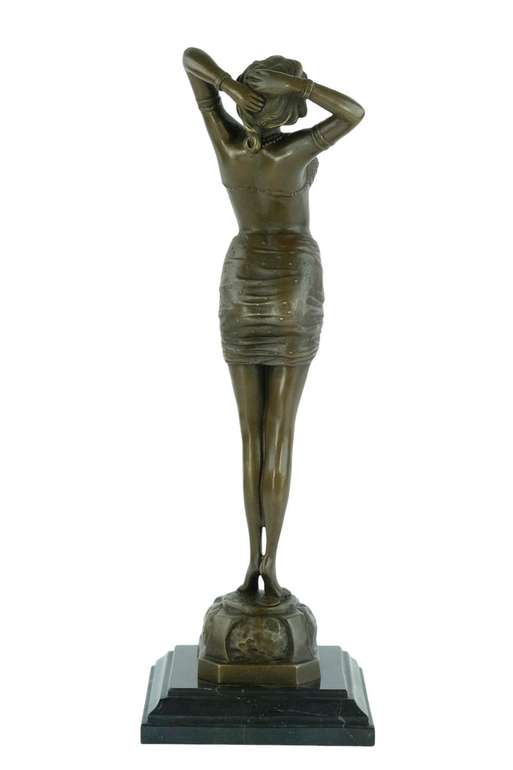 Large Bronze Sculpture of Awaking Female Bronze Art Statue Reveil Paul Philippe Art Deco Bronze Sculpture Art Deco Dancer Sculpture Woman