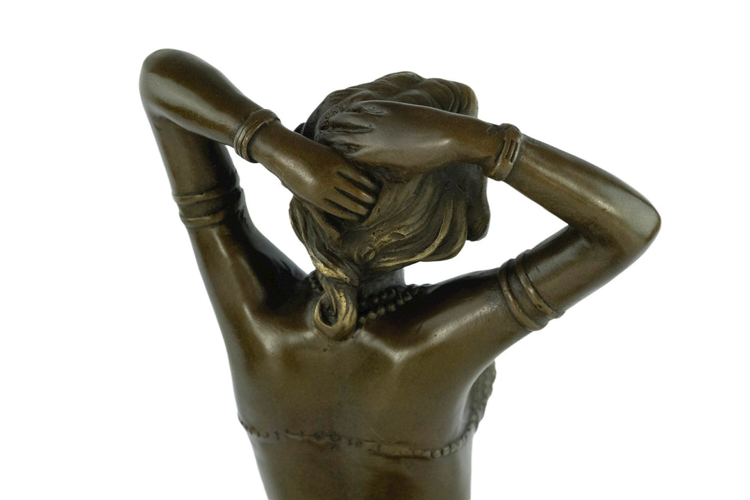 Large Bronze Sculpture of Awaking Female Bronze Art Statue Reveil Paul Philippe Art Deco Bronze Sculpture Art Deco Dancer Sculpture Woman