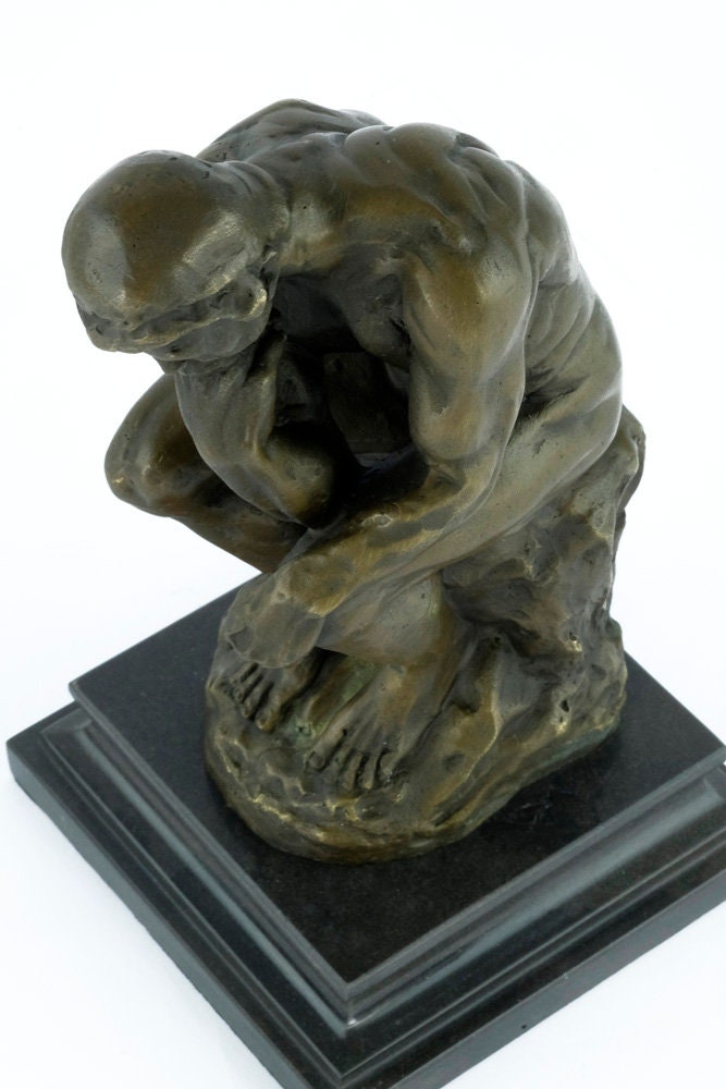 Bronze Sculpture The Thinker by Rodin Bronze Thinker Statue Auguste Rodin French Art Statue Thinking Male Decoration Famous Rodin Sculpture