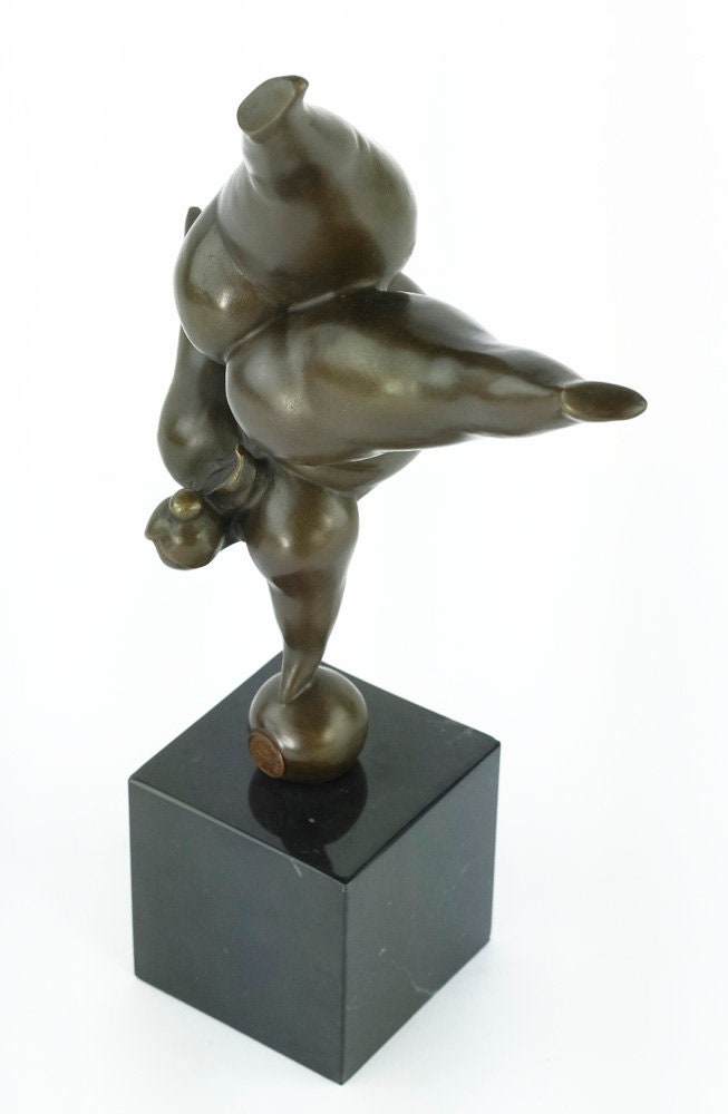 Bronze Voluptuous Female in Handstand Sculpture Modern Bronze Female Sculpture Female Nude Art Figurine Contemporary Bronze Sculpture Milo