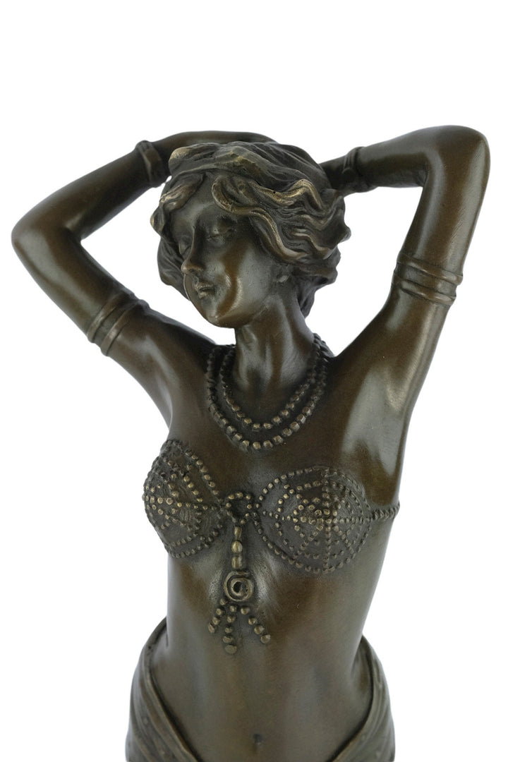 Large Bronze Sculpture of Awaking Female Bronze Art Statue Reveil Paul Philippe Art Deco Bronze Sculpture Art Deco Dancer Sculpture Woman