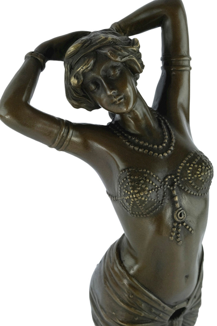 Large Bronze Sculpture of Awaking Female Bronze Art Statue Reveil Paul Philippe Art Deco Bronze Sculpture Art Deco Dancer Sculpture Woman