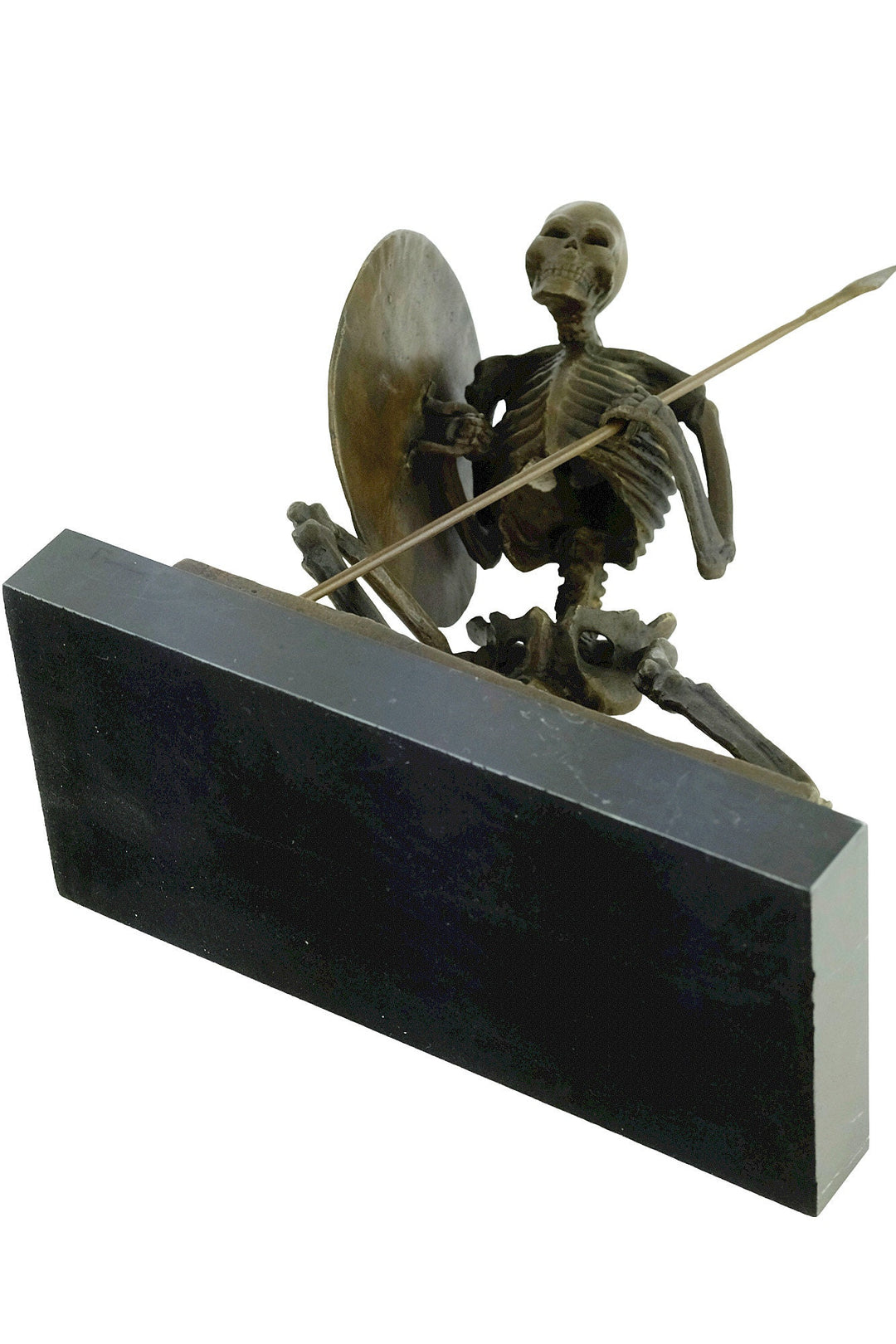 Bronze Skeleton Sculpture Skeleton Warrior Statue Bronze Steampunk Sculpture Skull Art Figurine Milo Bronze Sculpture Skeleton Bookend