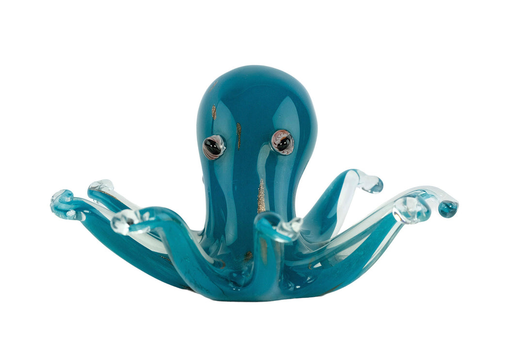 Glass Octopus Sculpture in Murano Style Animal Art Figurine Glass Octopus Statue Octopus Decoration Glass Octopus Figurine Octopus Gift