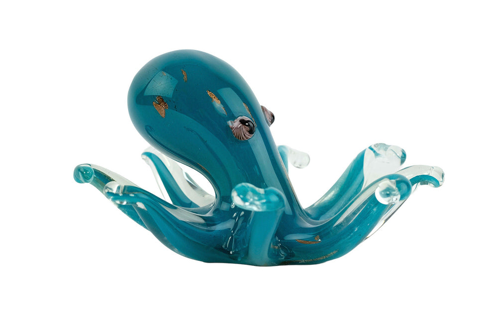 Glass Octopus Sculpture in Murano Style Animal Art Figurine Glass Octopus Statue Octopus Decoration Glass Octopus Figurine Octopus Gift