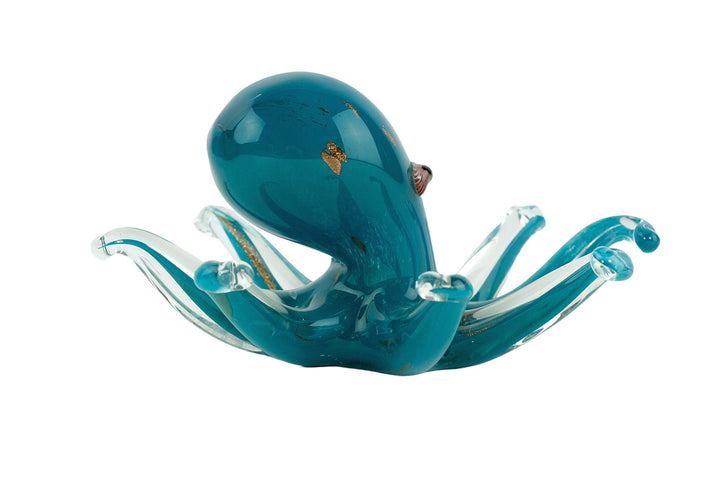 Glass Octopus Sculpture in Murano Style Animal Art Figurine Glass Octopus Statue Octopus Decoration Glass Octopus Figurine Octopus Gift