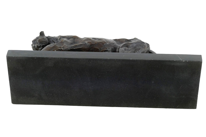 Large Bronze Panther Sculpture Wildlife Art Figurine Bronze Walking Panther Statue Black Panther Sculpture Hunting Panther Decoration Art