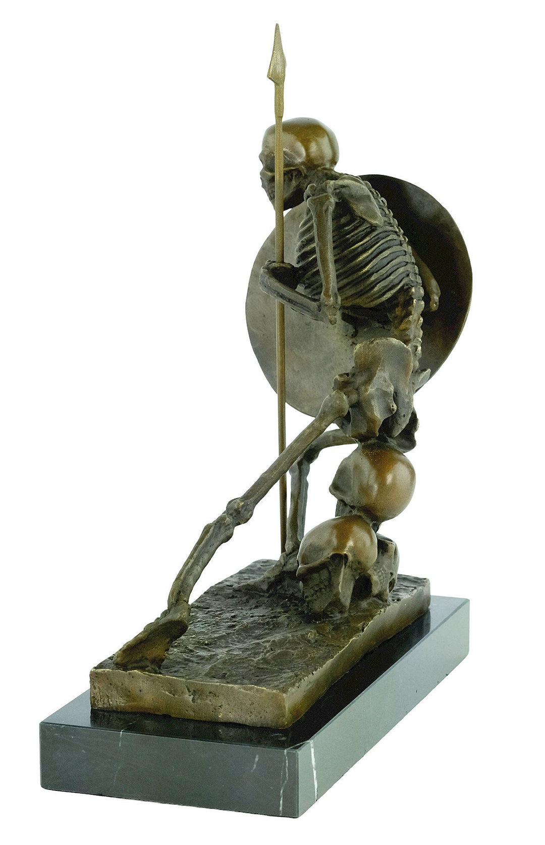 Bronze Skeleton Sculpture Skeleton Warrior Statue Bronze Steampunk Sculpture Skull Art Figurine Milo Bronze Sculpture Skeleton Bookend